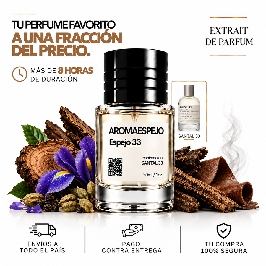 Espejo 33 (Inspirado en Santal 33 de Le Labo)