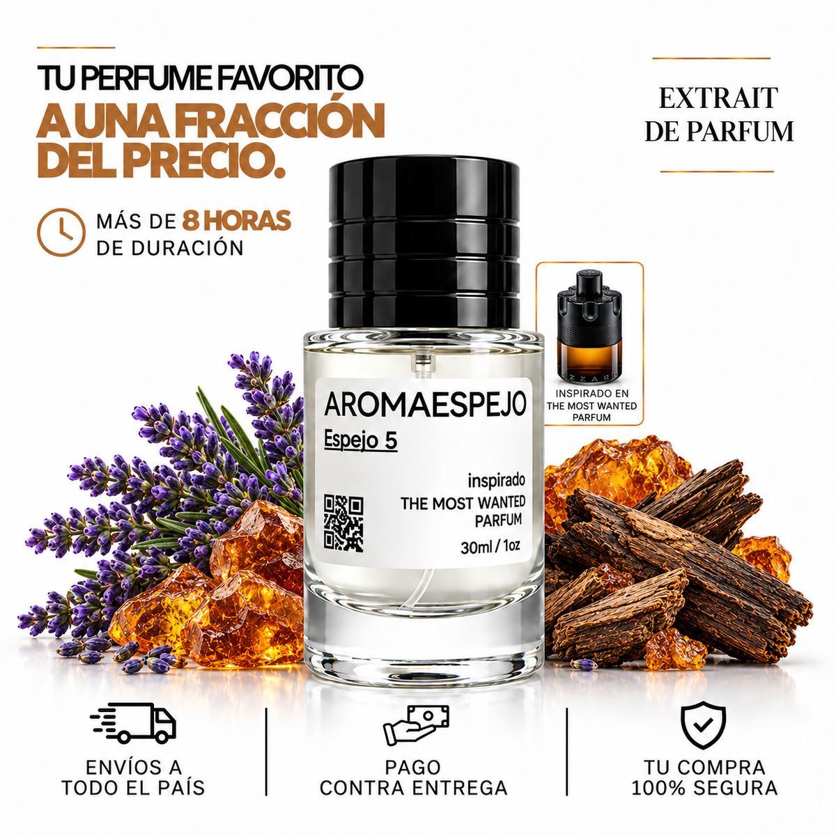 Espejo 5 inspirado en The Most Wanted Parfum de Azzaro